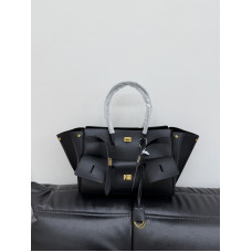 Брендовая женская сумка Balenciaga Bel Air Black/Gold | Вместительная и стильная tote bag из натуральной кожи B445 - P18013