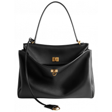 Брендовая женская сумка Balenciaga Rodeo Medium in Black Smooth Calfskin - B631