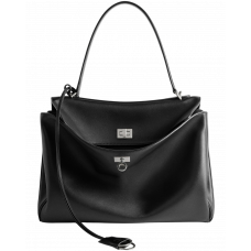 Брендовая женская сумка Balenciaga Rodeo Medium Handbag High Quality Black/Silver - BCG101-692 - ayka
