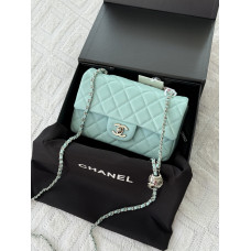 Брендовая женская сумка Chanel Classic 1.55 Mint - C119