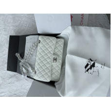 Брендовая женская сумка Chanel 2.55 White | Классическая shoulder bag с характером, Premium качество C139