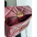 Брендовая женская сумка Chanel 19 Flap Bag Burgundy Gold/Silver