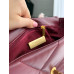 Брендовая женская сумка Chanel 19 Flap Bag Burgundy Gold/Silver
