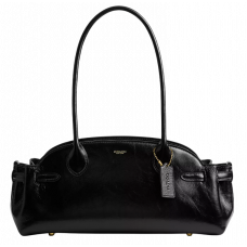 Брендовая женская сумка Coach Empire Carryall Bag 34 in Glazed Leather Black - C615
