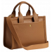 Брендовая женская сумка Coach Cargo Tote Bag in Pebble Leather Honey Brown