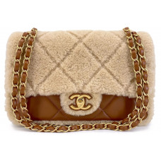 Брендовая женская сумка Chanel 24K Teddy Bear Medium Classic Flap Bag - C620 Брендовая женская сумка Chanel 24K Teddy Bear Medium Classic Flap Bag - C620