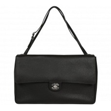 Брендовая женская сумка Chanel Maxi "Souplissimo" Large Flap Bag Black/Silver - 01228 - C649 - 1257-ayka