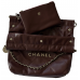 Брендовая женская сумка Chanel 22 Small Hobo Bag Burgundy/Silver