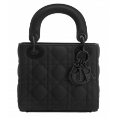 Брендовая женская сумка Christian Dior Mini Lady Dior Bag Black Ultramatte - DR101-P6066