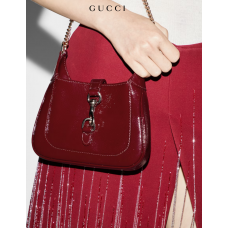 Брендовая женская сумка Gucci Jackie Notte Mini Bag Red | Premium качество G390