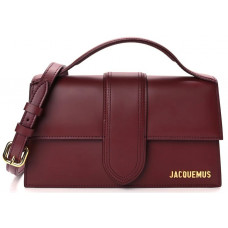 Брендовая женская сумка Jacquemus Le Grand Bambino Bag Burgundy - J419 Брендовая женская сумка Jacquemus Le Grand Bambino Bag Burgundy - J419