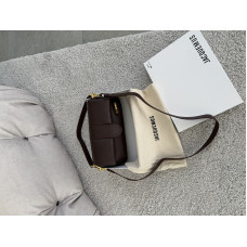 Брендовая женская сумка Jacquemus Le Bambimou Puffed Flap Bag Brown | Стильная, трендовая, универсальная | Люкс качество J486