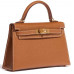 Брендовая женская сумка Hermes Kelly 20 Brown - K255