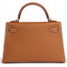 Брендовая женская сумка Hermes Kelly 20 Brown - K255