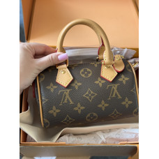 Брендовая женская сумка Louis Vuitton Nano Speedy Monogram | Cтильная и элегантаная, из натуральной кожи L161