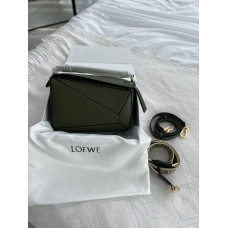 Брендовая женская сумка Loewe Puzzle Green | Компактная и стильная, из натуральной кожи - L416