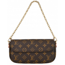 Брендовая женская сумка Louis Vuitton Wallet On Chain Ivy in Brown Monogram Coated Canvas - L624