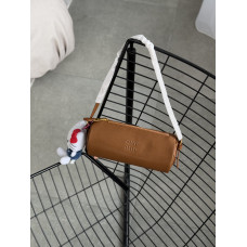 Брендовая женская сумка Miu Miu Nappa Leather Pouch Oak | Стильная Shoulder Bag из натуральной кожи, Premium качество (M478)
