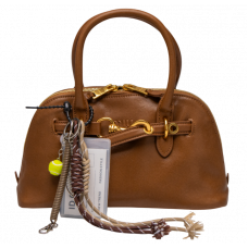 Брендовая женская сумка Miu Miu Aventure Nappa Leather Top-handle Small Bag in Brown - M603