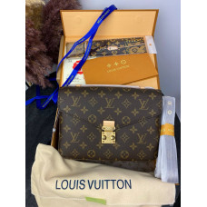 Брендовая женская сумка Louis Vuitton Pochette Metis Monogram Canvas Brown - P1007 Брендовая женская сумка Louis Vuitton Pochette Metis Monogram Canvas Brown - P1007