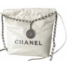 Брендовая женская сумка Chanel 22 Mini Handbag Milk/Silver - pr2980 - P10147 Брендовая женская сумка Chanel 22 Mini Handbag Milk/Silver - pr2980 - P10147