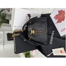 Брендовая женская сумка Chanel 25 Small Denim Handbag Dark Grey/Gold Hardware | Lux качество 1:1 - P10155