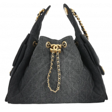 Брендовая женская сумка Chanel 25 Small Handbag in Black Washed Denim - P10155 Брендовая женская сумка Chanel 25 Small Handbag in Black Washed Denim - P10155
