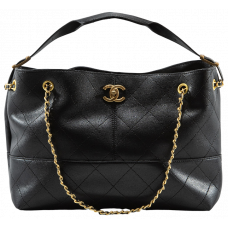 Брендовая женская сумка Chanel Hobo Shopping Tote Bag Black - C596 - P10169 - A0423