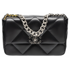 Брендовая женская сумка Chanel Medium 19 Flap Bag Black - P10172