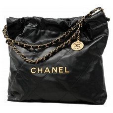 Брендовая женская сумка Chanel 22 Small Hobo Bag in Black Shiny Calfskin/Gold Hardware - 3922 - P10183 Брендовая женская сумка Chanel 22 Small Hobo Bag in Black Shiny Calfskin/Gold Hardware - 3922 - P10183