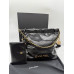 Брендовая женская сумка Chanel 22 Small Hobo Bag in Black Shiny Calfskin/Gold Hardware