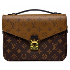 Брендовая женская сумка Louis Vuitton Pochette Metis Monogram Canvas Brown/Beige - P1023