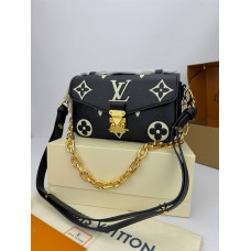 Брендовая женская сумка Louis Vuitton Pochette Metis East West Noir Beige - P1042 Брендовая женская сумка Louis Vuitton Pochette Metis East West Noir Beige - P1042