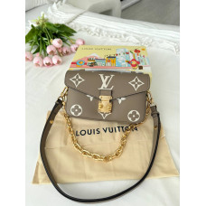 Брендовая женская сумка Louis Vuitton Pochette Metis East West Dove/Cream - P1043 Брендовая женская сумка Louis Vuitton Pochette Metis East West Dove/Cream - P1043