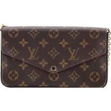 Брендовая женская сумка Louis Vuitton Felicie Pochette Bag Monogram Canvas  - P1052