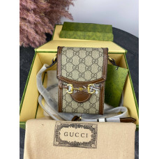 Gucci Horsebit 1955 Mini Bag | Cтильная и компактная икона стиля в мини формате (P11008)
