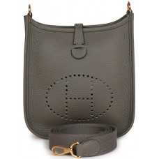 Брендовая женская сумка Hermes Evelyne TPM Gris - K212 - A0377 - P15031 Брендовая женская сумка Hermes Evelyne TPM Gris - K212 - A0377 - P15031