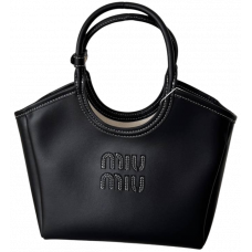 Брендовая женская сумка Miu Miu Ivy Small Leather Tote Bag Black - М224 - P17044 Брендовая женская сумка Miu Miu Ivy Small Leather Tote Bag Black - М224 - P17044