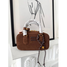Брендовая женская сумка Miu Miu Arcadie Hobo Bag Suede Brown - P17046