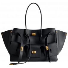 Брендовая женская сумка Balenciaga Bel Air Carry All Bag Medium Black/Gold - B445 - P18013