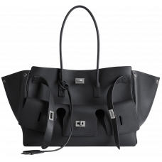 Брендовая женская сумка Balenciaga Bel Air Carry All Bag Medium Black\Silver - P18014