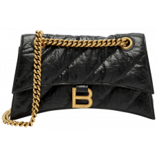Брендовая женская сумка Balenciaga Crush Small Chain Bag Black/Gold - В172 - P18018 Брендовая женская сумка Balenciaga Crush Small Chain Bag Black/Gold - В172 - P18018