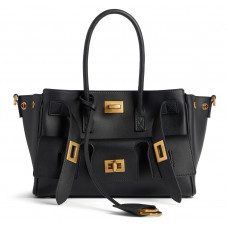 Брендовая женская сумка Balenciaga Bel Air Carry All Bag Mini Black/Gold - P18020