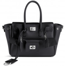 Брендовая женская сумка Balenciaga Bel Air Carry All Bag Mini Black/Silver - P18021