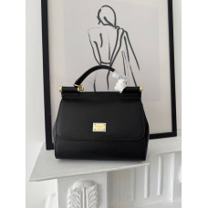 Брендовая женская сумка Dolce & Gabbana Sicily Medium Bag Black - P19014
