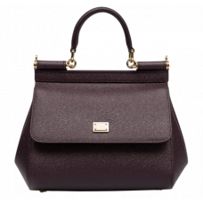 Брендовая женская сумка Dolce & Gabbana Sicily Medium Bag Chocolate - P19015 Брендовая женская сумка Dolce & Gabbana Sicily Medium Bag Chocolate - P19015