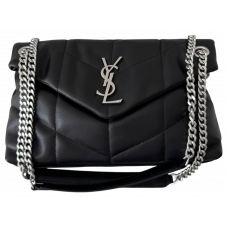 Брендовая женская сумка Saint Laurent Loulou Puffer Small Black/Silver - P5064 - pr5108 Брендовая женская сумка Saint Laurent Loulou Puffer Small Black/Silver - P5064 - pr5108
