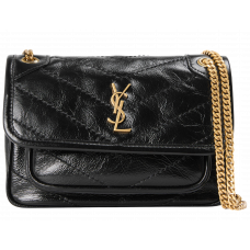 Брендовая женская сумка Saint Laurent Niki Baby Shoulder Bag Black/Gold - Y627 - 3284-gi - P5071 - Accessbagg Брендовая женская сумка Saint Laurent Niki Baby Shoulder Bag Black/Gold - Y627 - 3284-gi - P5071 - Accessbagg