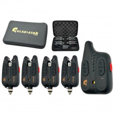 Набор сигнализаторов поклевки с пейджером Gladiator RF1118 4+1 (RF11184)