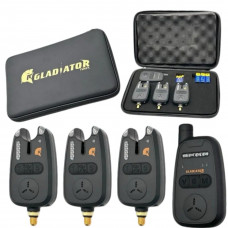 Набор сигнализаторов поклевки с пейджером Gladiator RF298 3+1 (RF2983)